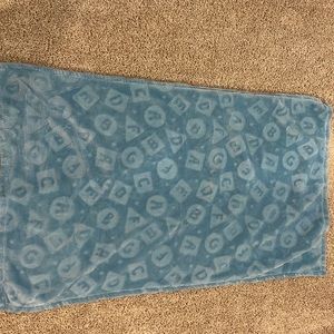 Infant blue alphabet blanket